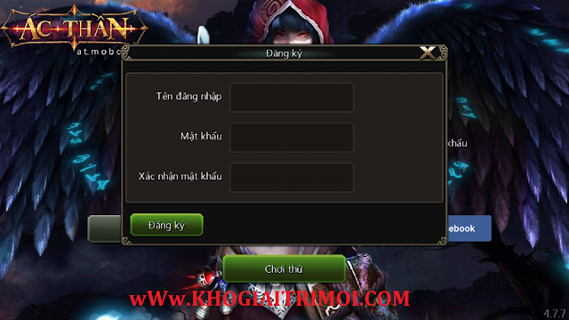 Hướng dẫn đăng ký tài khoản game Ác Thần Hướng dẫn đăng ký tài khoản game Ác Thần