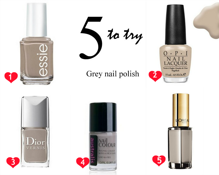 5 to Try Grey Nail Polish Makeup and Macaroons
