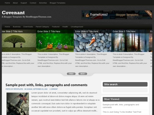 Covenant Blogger Template