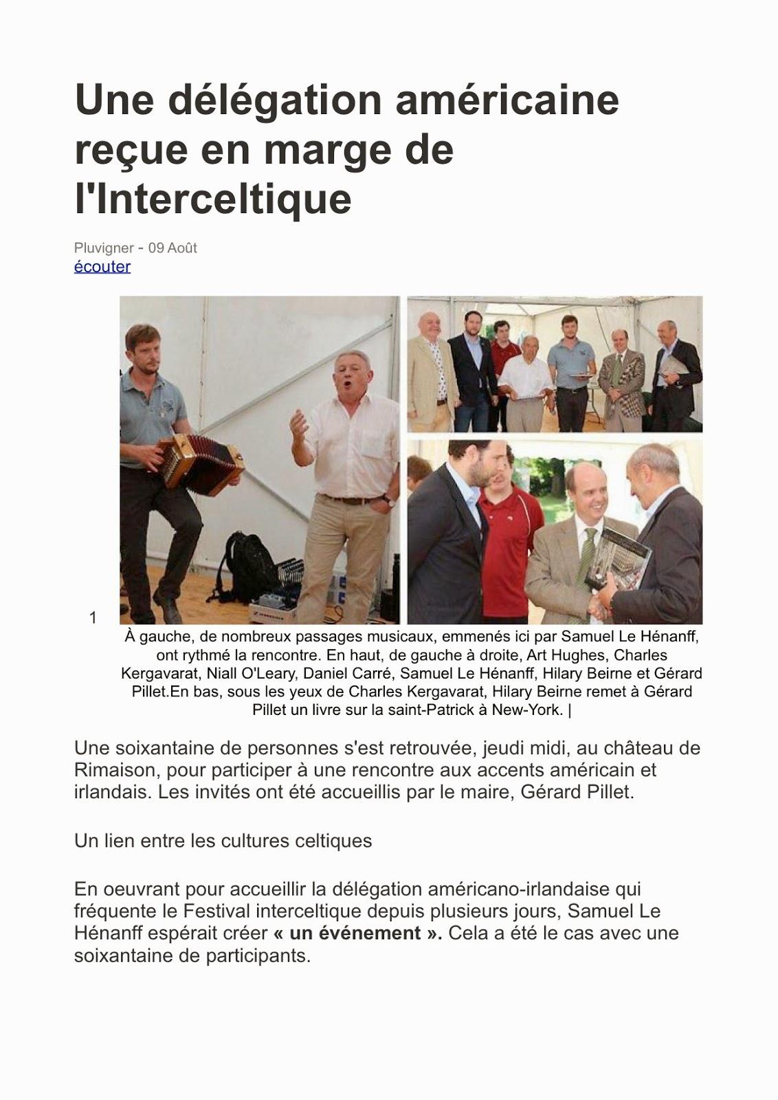 rencontres musicales irlandaises