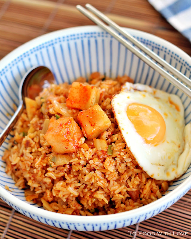 To Food with Love Spicy Pork and Kimchi Fried Rice