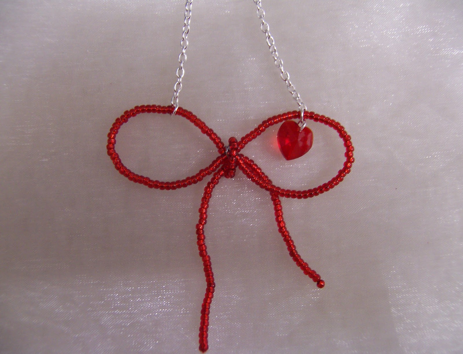 Ideas and Inspirations Beaded Bow Necklace