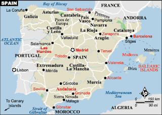Mapa de España Región