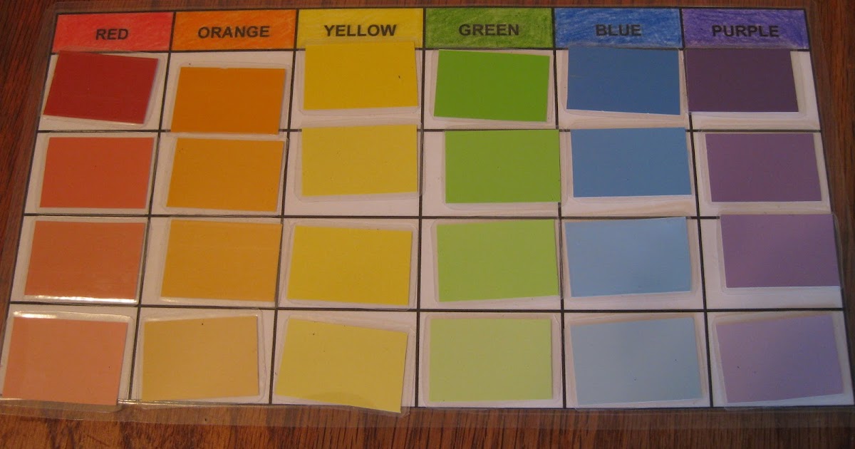 Lilliput Station Color Sorting With Paint Sample Cards {free printable}