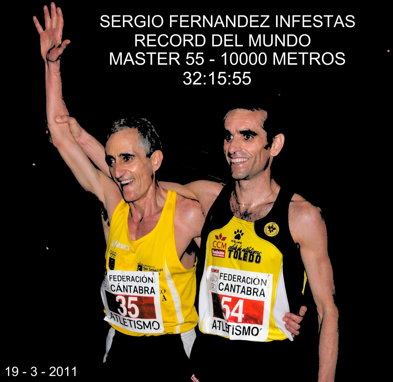 Sergio Fernandez y Fabián Roncero tras lograr el Record