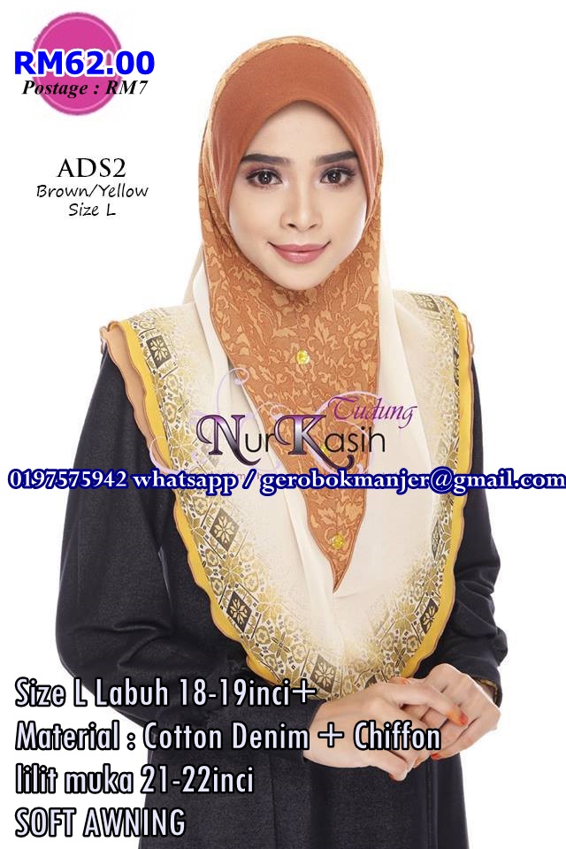 TUDUNG SOFT AWNING ADRESIA NURKASIH SAIZ L