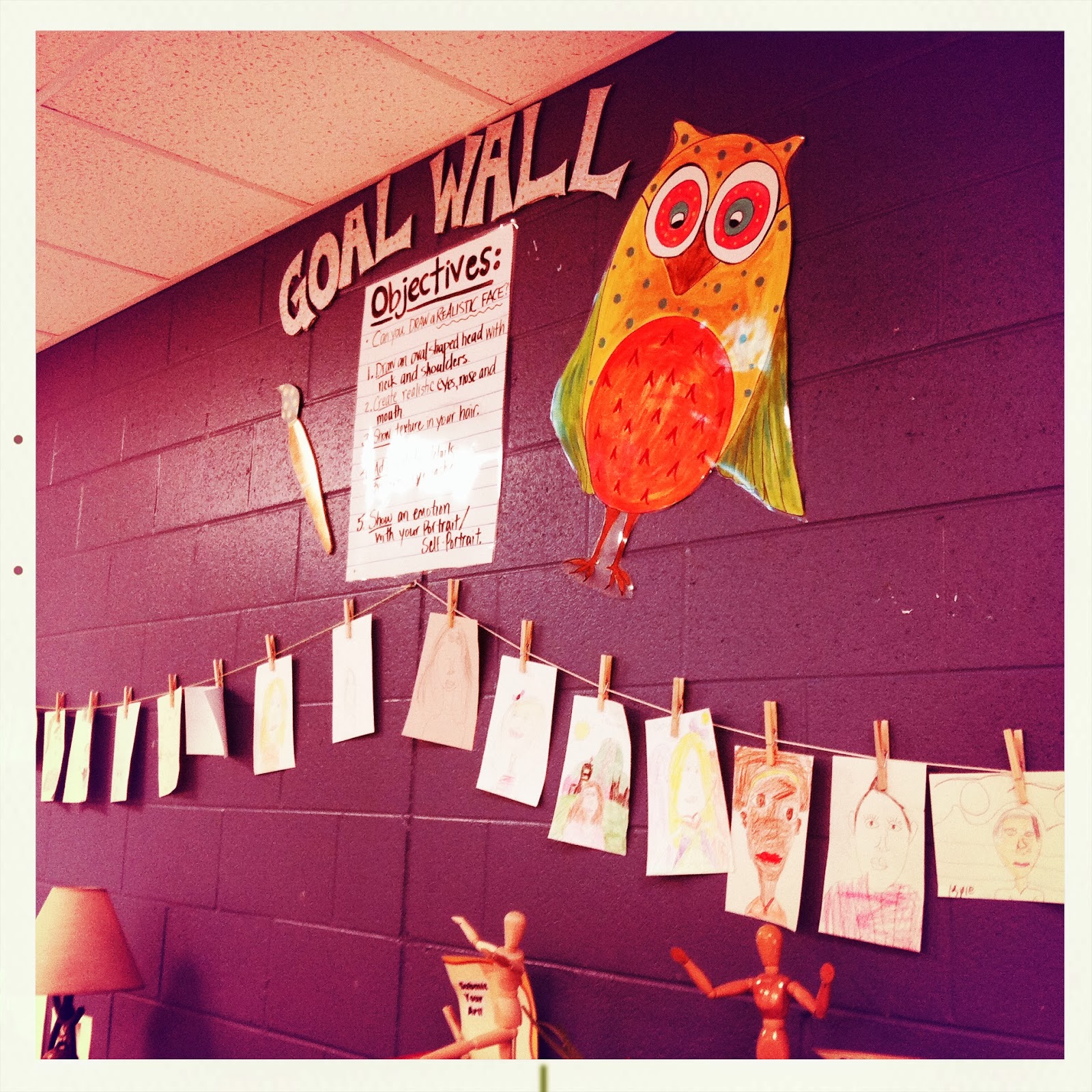 ChumleyScobey Art Room Goal Wall for Art Room