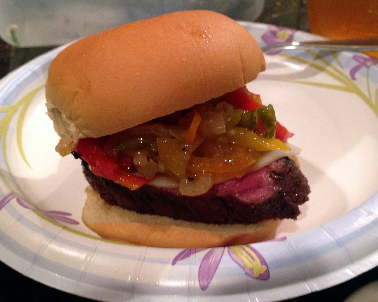 Fresh Rick's Awesome Food from Home BBQ Filet Mignon Burger with 10