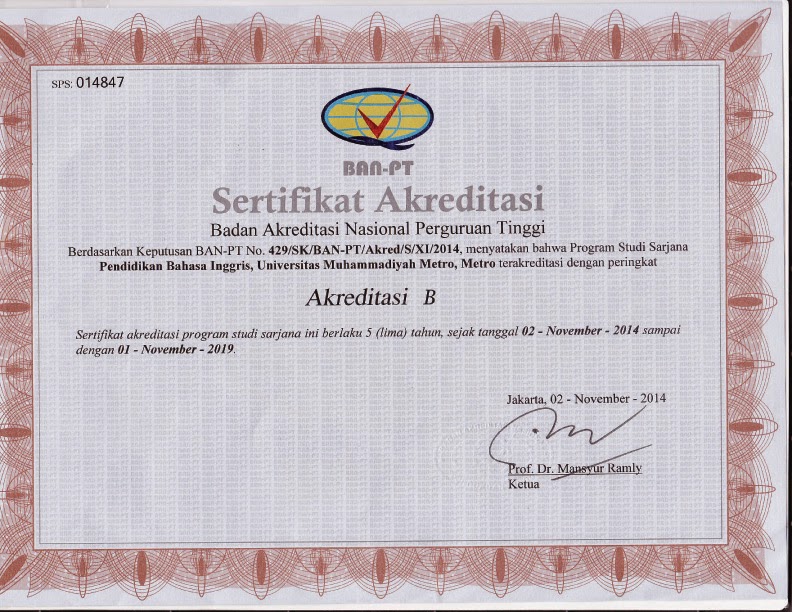 Download sertifikat akreditasi ban pt