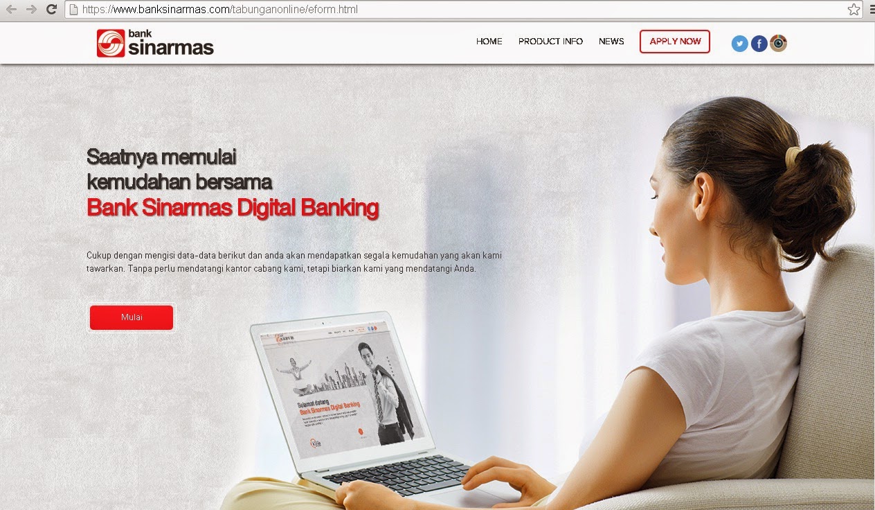 Bank Sinarmas Buka tabungan via online 