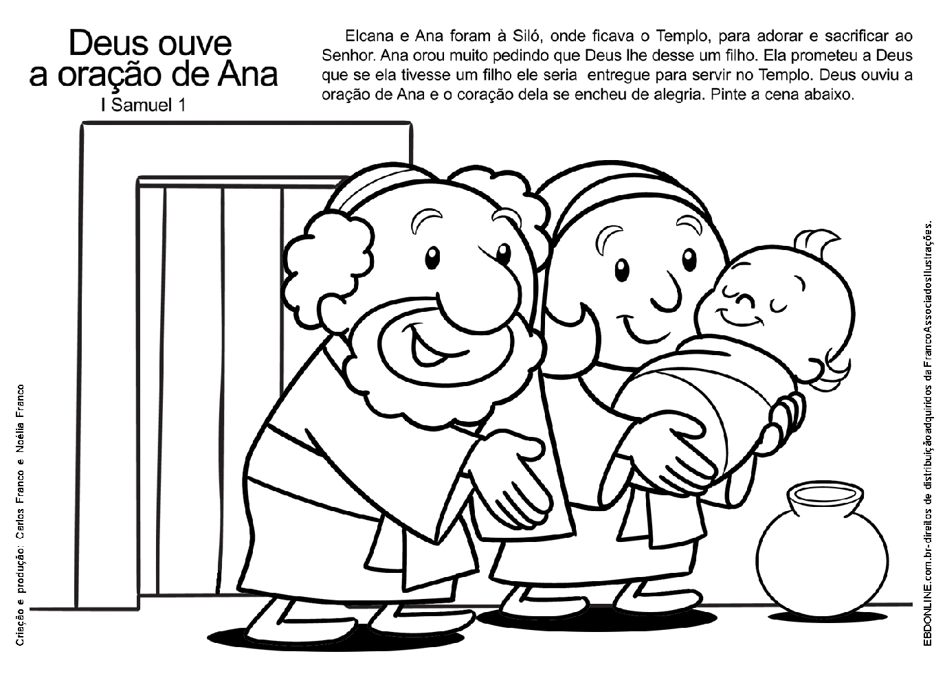 Bíblia e a Ciência Desenhos Bíblicos para Colorir Samuel