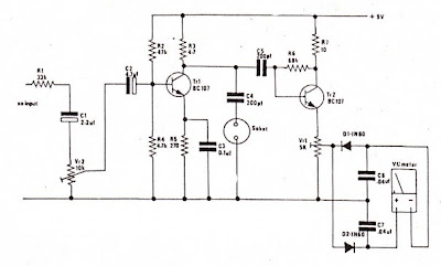Simple Audio Meter Circuit Diagram
