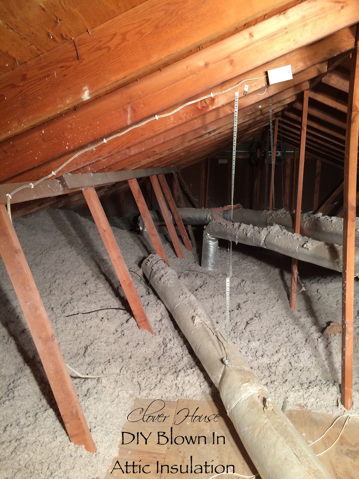 Clover House DIY Blownin Insulation Using GreenFiber Insulation