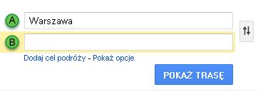 menu po lewej stronie pojawi nam się zielony punkt A oraz B (pusty