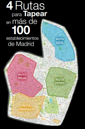 Mapa de tapas de Madrid