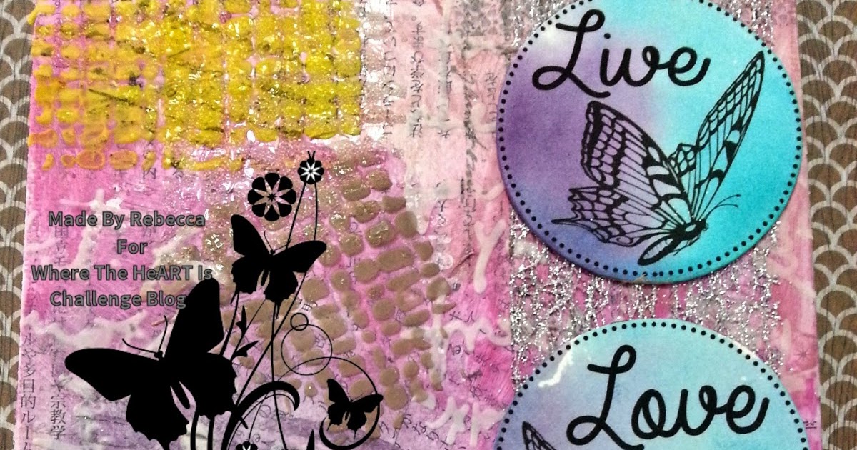 Scrapping with LUV Where The Heart Is Challenge 2 Used Some Stencils