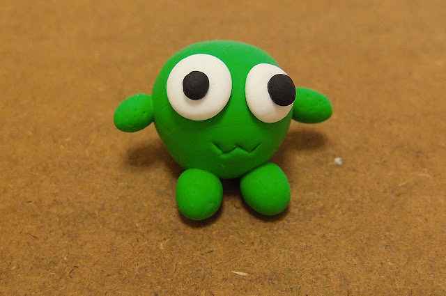 green monster made from clay