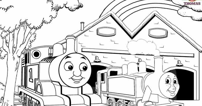 Train Thomas the tank engine Friends free online games and toys for kids: Free Printable Railway Pictures Thomas Scenery Drawing For Coloring