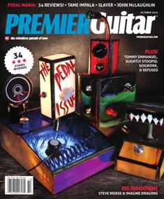 Premier Guitar - October 2015 | ISSN 1945-0788 | TRUE PDF | Mensile | Professionisti | Musica | Chitarra
Premier Guitar is an American multimedia guitar company devoted to guitarists. Founded in 2007, it is based in Marion, Iowa, and has an editorial staff composed of experienced musicians. Content includes instructional material, guitar gear reviews, and guitar news. The magazine  includes multimedia such as instructional videos and podcasts. The magazine also has a service, where guitarists can search for, buy, and sell guitar equipment.
Premier Guitar is the most read magazine on this topic worldwide.