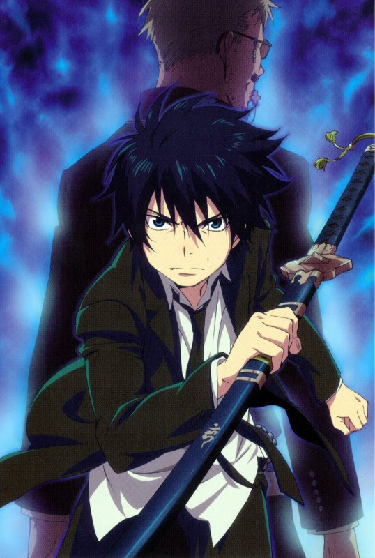 Fato de Cosplay Anime Masculino, Azul Exorcista, Rin Okumura