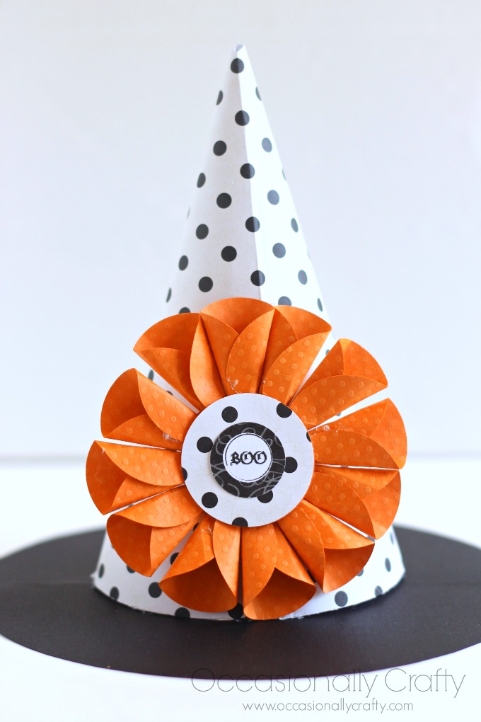 Paper Witch Hat + Paper Flower Tutorial Halloween Printable Blog Hop Paper Witch Hat + Paper Flower Tutorial Halloween Printable Blog Hop