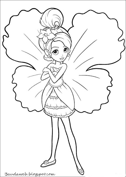 Para ampliar, salvar e imprimir os desenhos da Barbie Polegar , clique