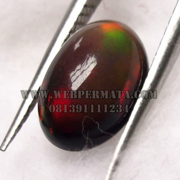batu permata kalimaya, natural black opal, black opal kalimaya