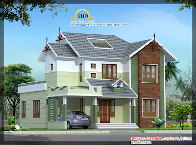 House Elevation 1670 Sq Ft Kerala home design and floor plans