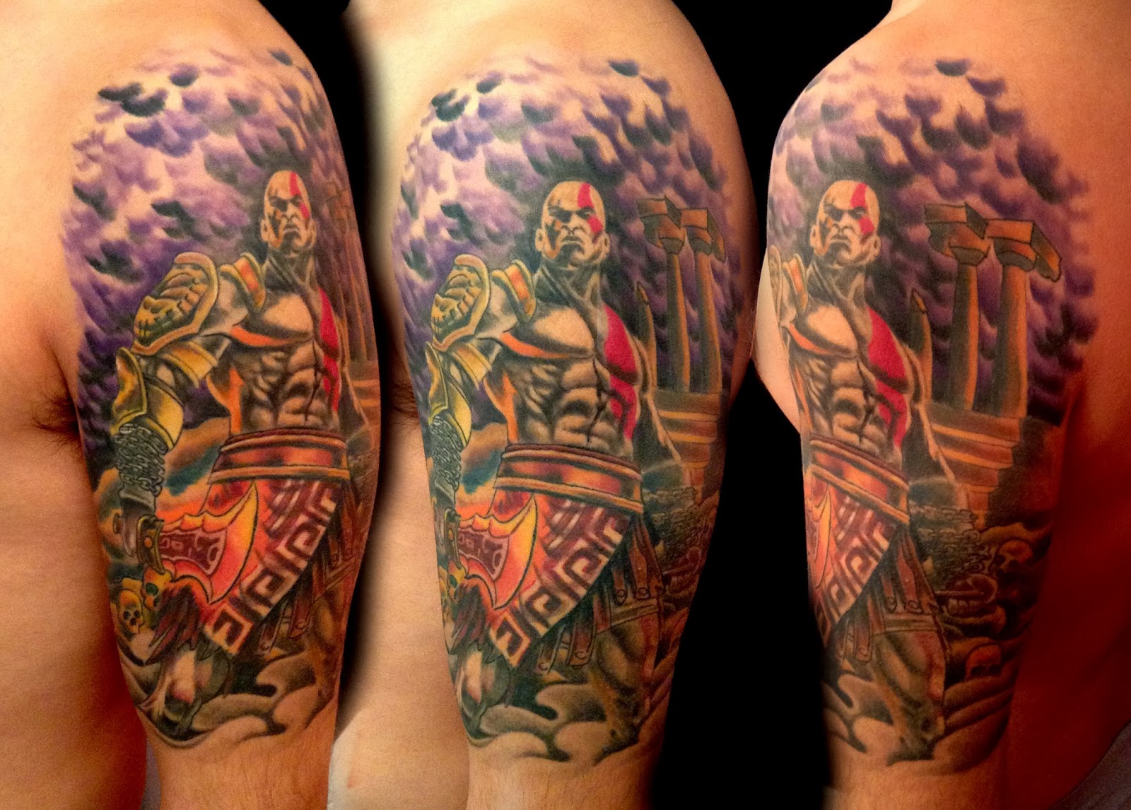 7. Kratos tattoo design - wide 7