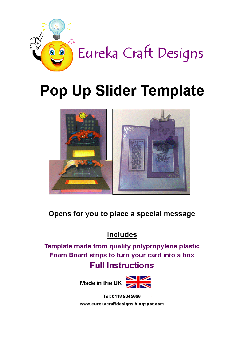Pop Up Slider Card Template eureka craft designs templates Pop Up Slider Card Template eureka craft designs templates