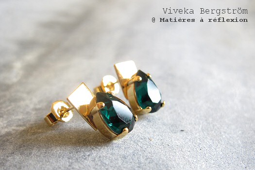 SOLDES boucles émeraude Viveka Bergström