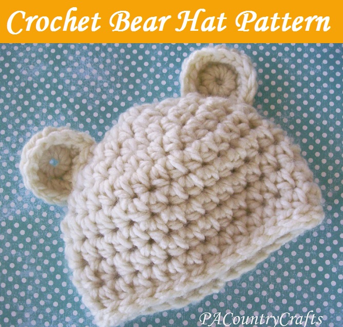 Crochet Bear Hat Pattern PA Country Crafts