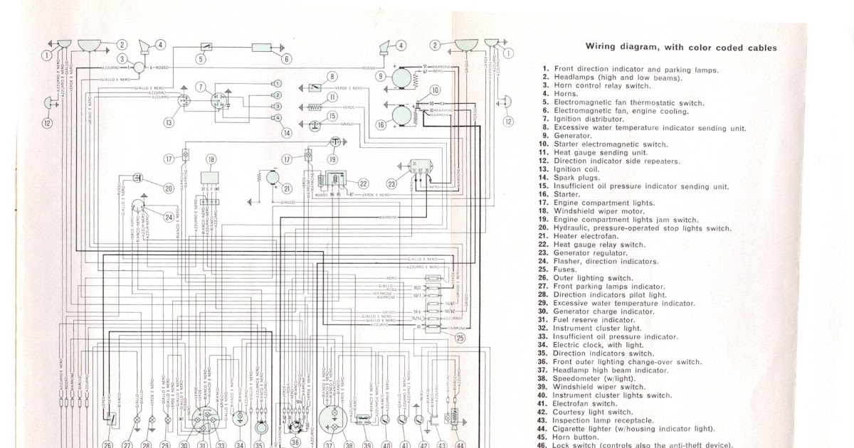Free Auto Wiring Diagram: Fiat 1500 Wiring Diagram
