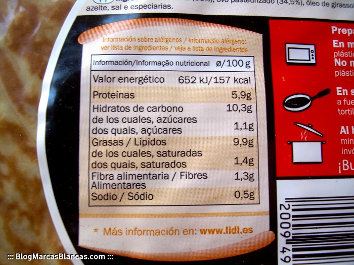 Tortilla de patatas sin cebolla FRESHVALE (Lidl) el blog de las marcas