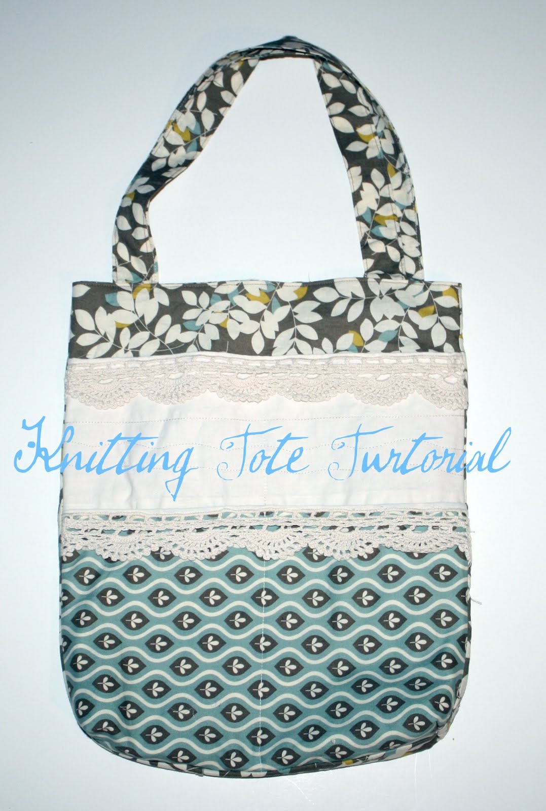 sew grown Knitting tote tutorial