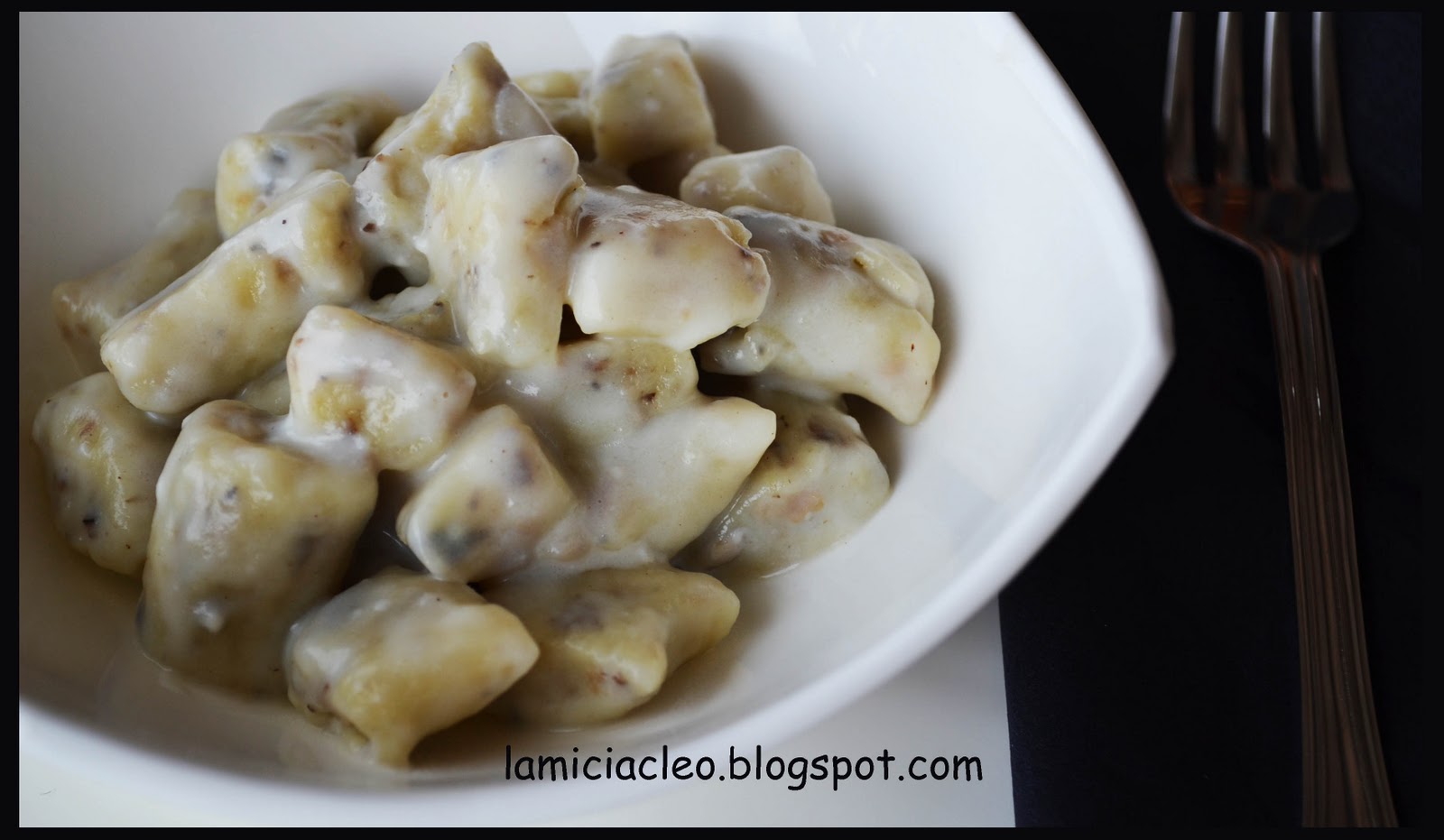 La micia Cleo Gnocchi di funghi porcini... con crema di taleggio