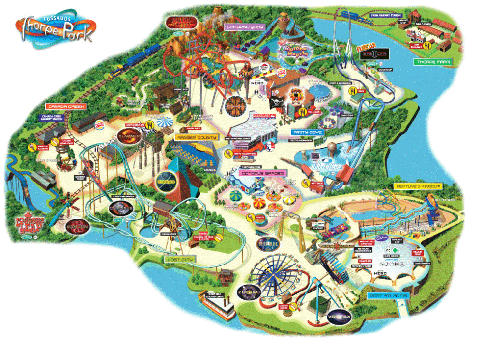 HOLIDAY IN ENGLAND UK Theme Parks, Thorpe Park