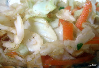 Coleslaw of cabbage carrots and spring onions simple and local by NG @ What's for Dinner