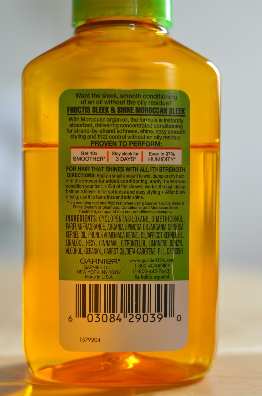 Garnier Fructis Sleek & Shine Moroccan Sleek Oil Treatment Review The