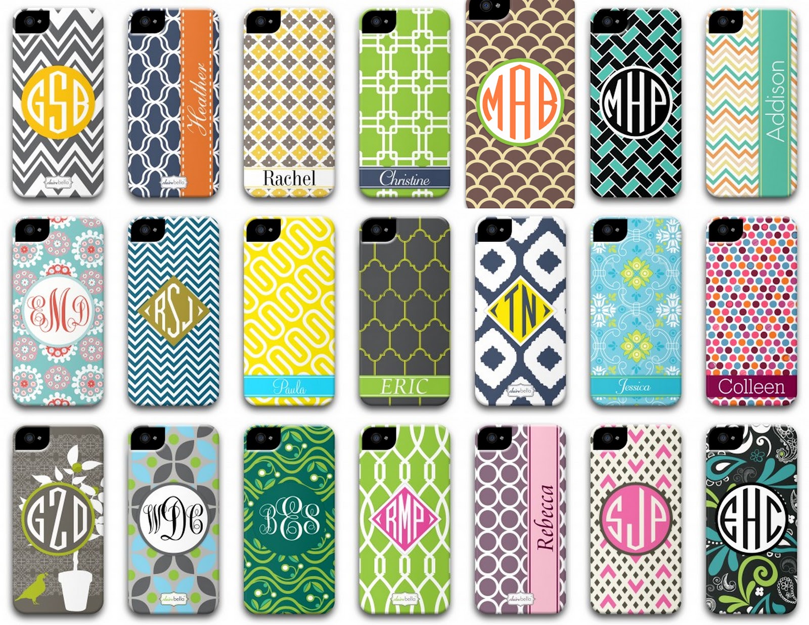 Grosgrain Monogrammed Geometric iPhone Cases (best deal I've found so far)