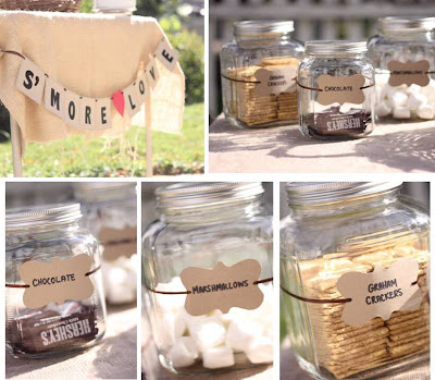 Here is an adorable s'more set up from Eat Drink Pretty
