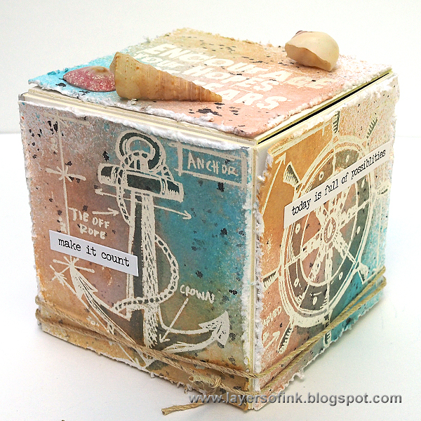 Layers of ink - Misted Marine Block tutorial by Anna-Karin