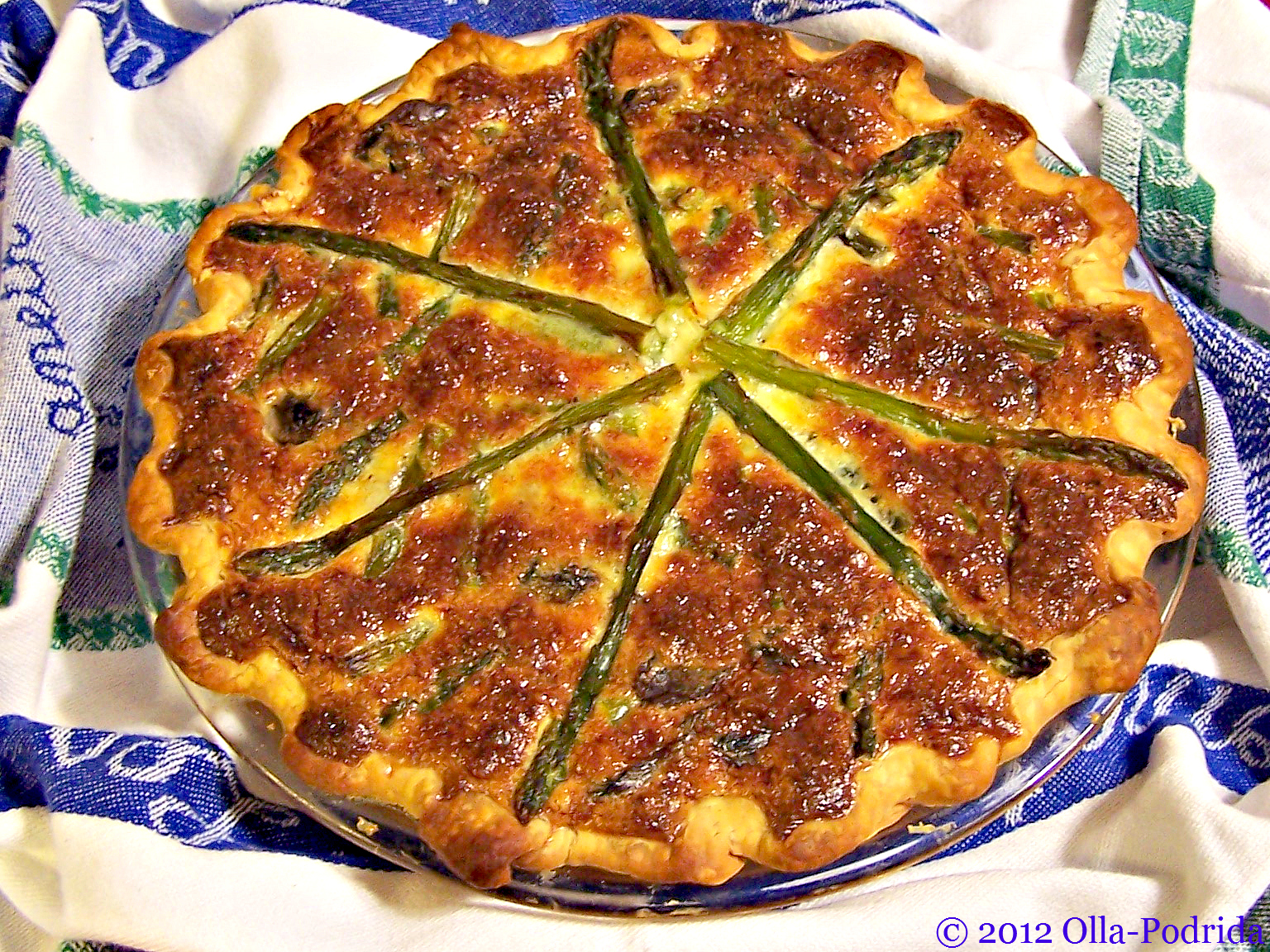 OllaPodrida Asparagus, Mushroom and Artichoke Quiche