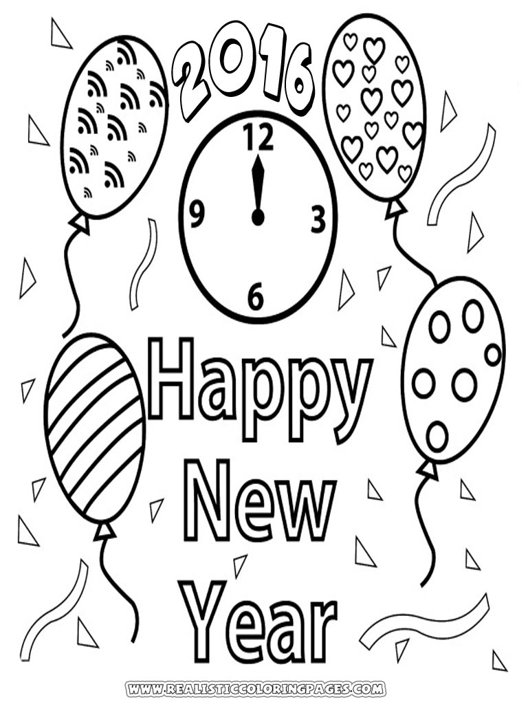 new year color for 2016 coloring pages of happy new year 2016 realistic coloring new year color for 2016 coloring pages of happy new year 2016 realistic coloring