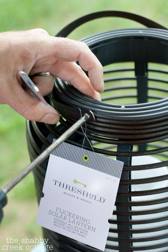 Turn a lantern into a light fixture