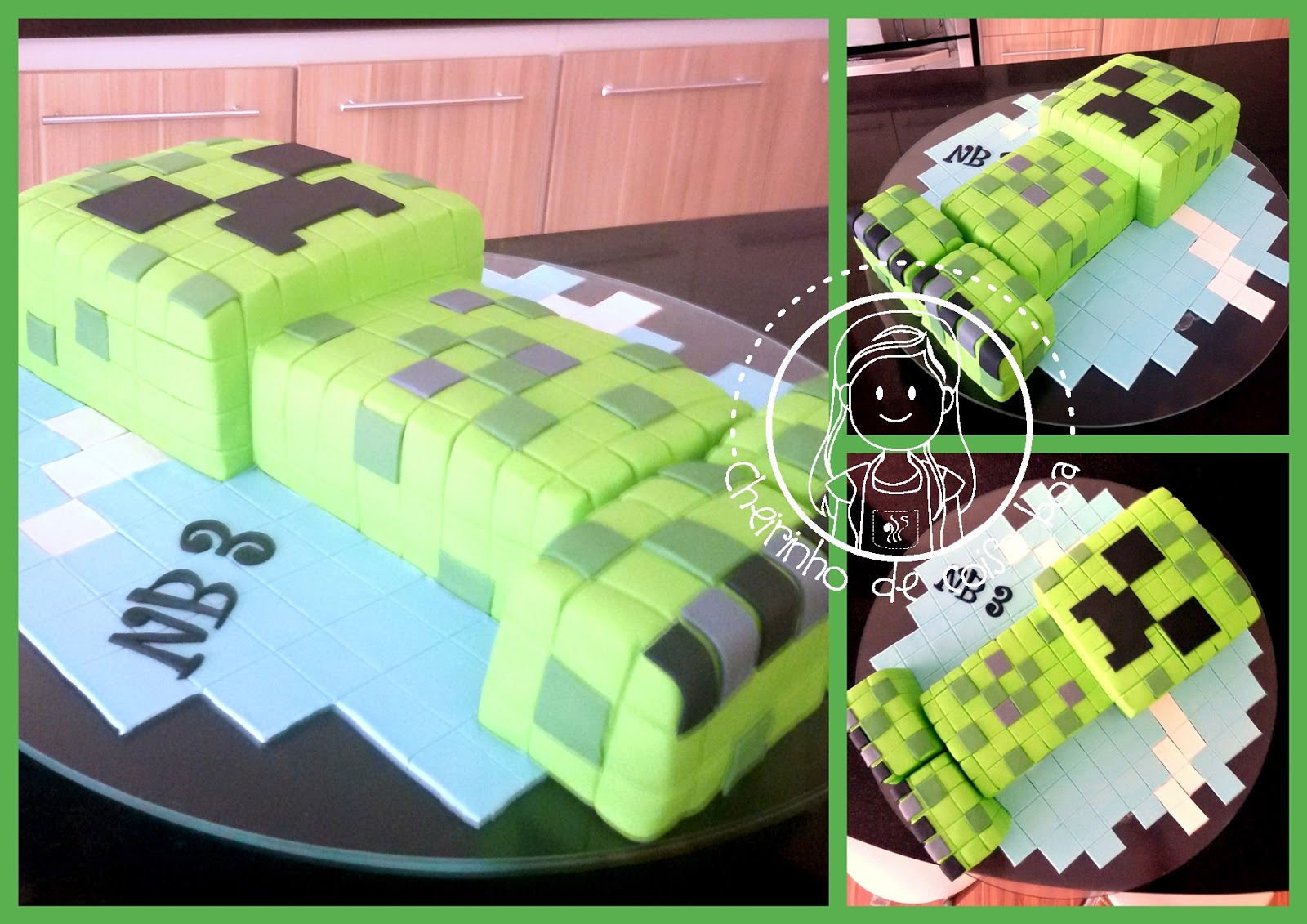 CHEIRINHO DE COISA BOA - Bolos decorados em Campinas SP: Bolo Minecraft  Creeper