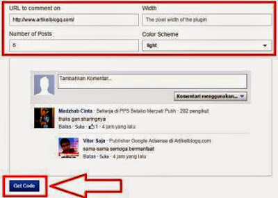 Gambar cara Membuat Kode Html5 Plugin sosial Comment Facebook