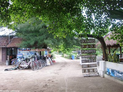 Gili Air harbor, eastbound road