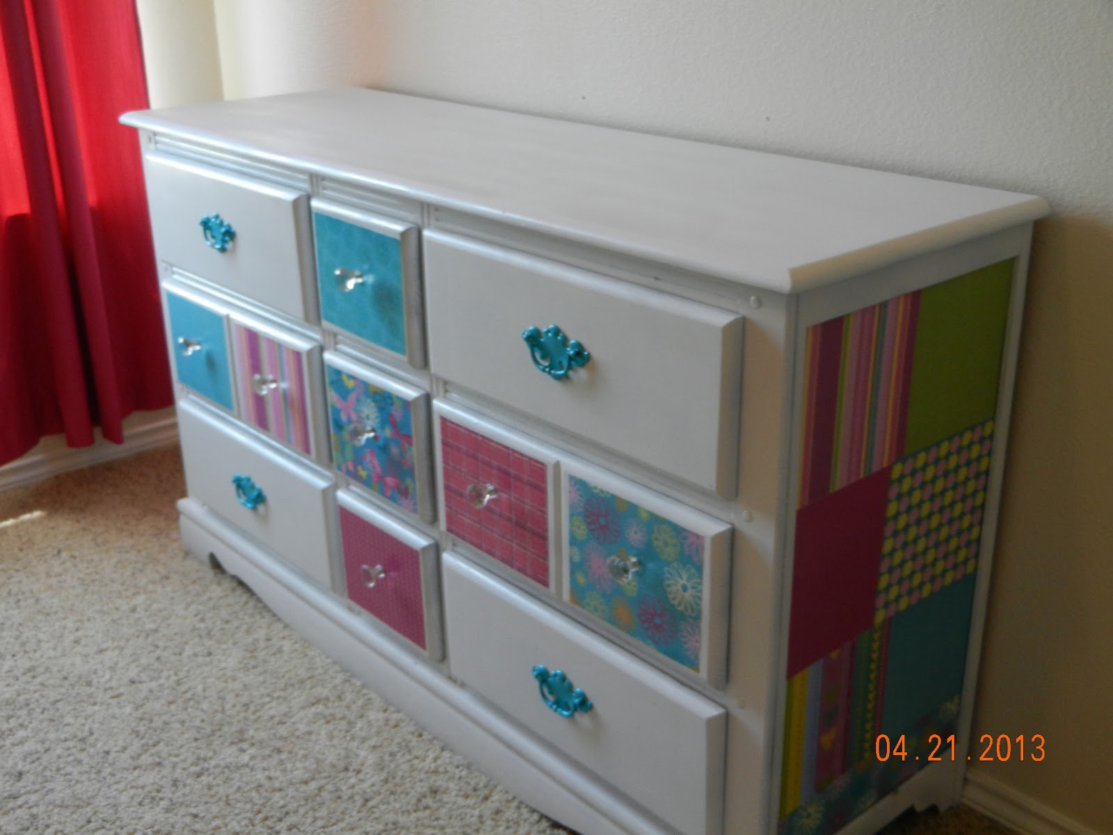What a Team! Look What I Made A Mod Podge Dresser