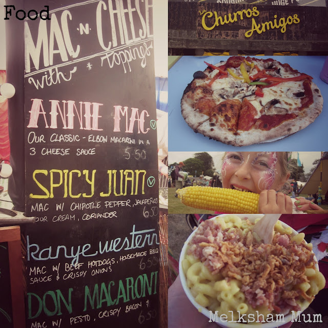 Food choices at Camp Bestival 2013